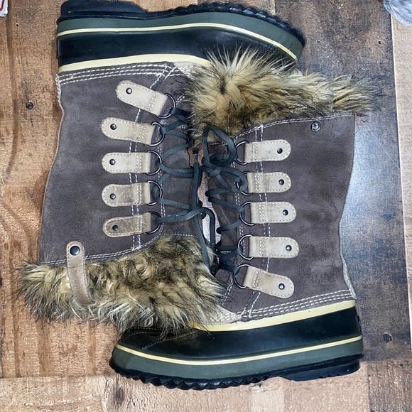 Sorel Winter Boots waterproof Joan of Arctic lace up leather faux fur 6 - Picture 2 of 6